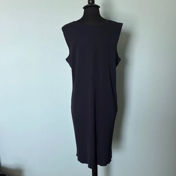 Ming Wang navy Sleeveless Sheath Dress - Picture 3 of 4